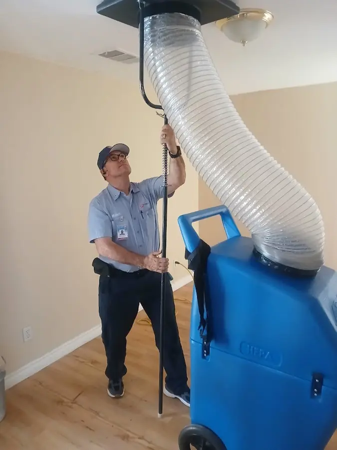 Mini Split Installation technician using HEPA equipment in Chandler